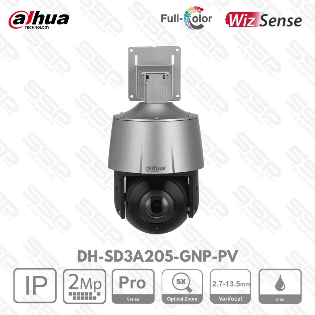 Camera IP PTZ, 2MP, périmètre protection, PoE, X5 Zoom optique 2.7mm-13.5mm