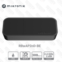 Point d'accès mural étanche IP55, Wifi 4, 2,4Ghz, Antenne 2 dBi, CPU 650 MHz, RAM 64 MHz, Router OS 4, Black Edition