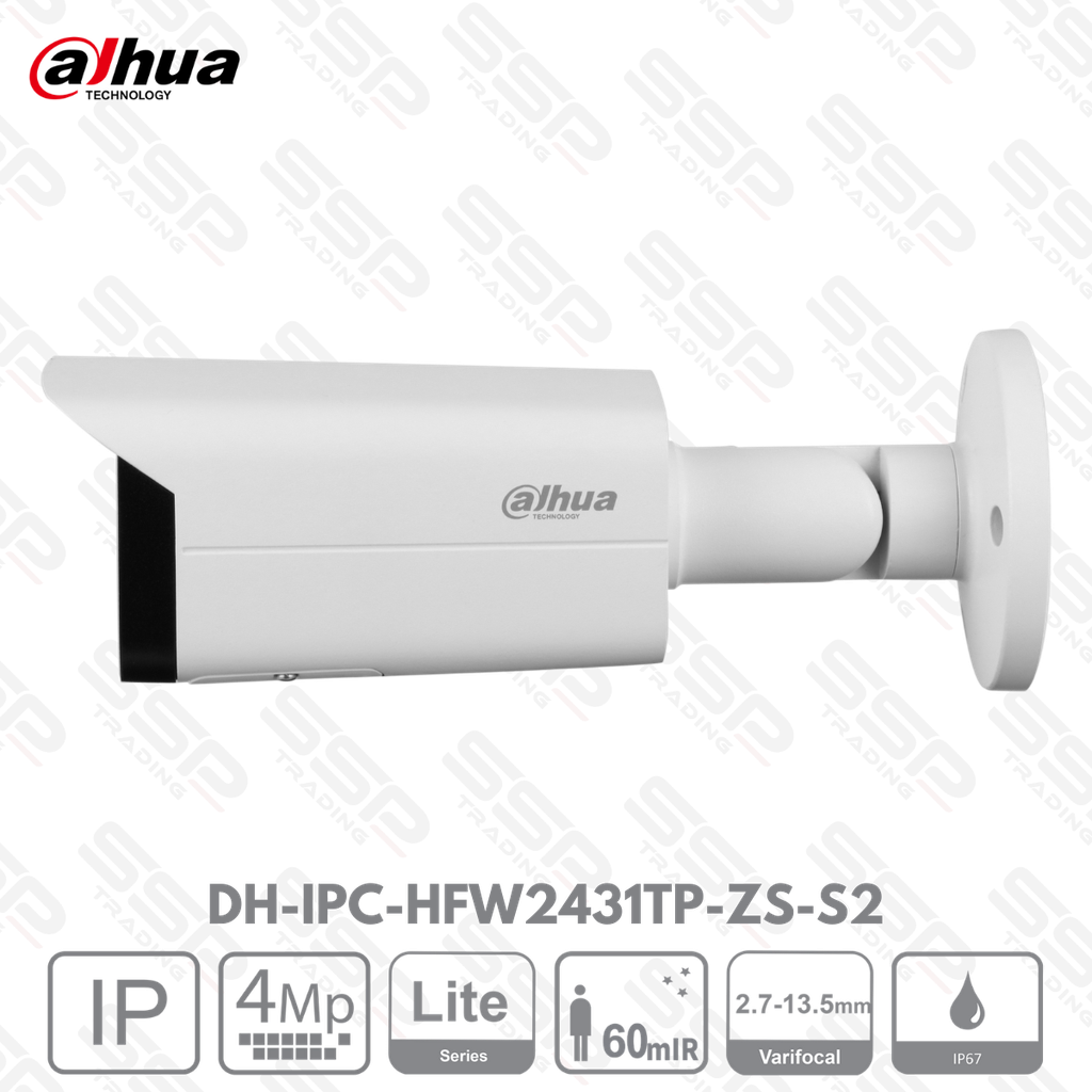 Camera IP Bullet, 4MP, Objectif 2.7-13.5mm, IR:60m, Série LITE