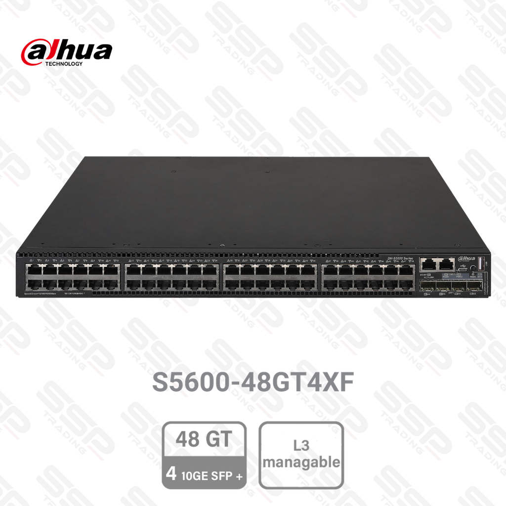 Switch fédirateur, 48 Port Gigabit, 4 SFP 10G, mangeable L3, rackable