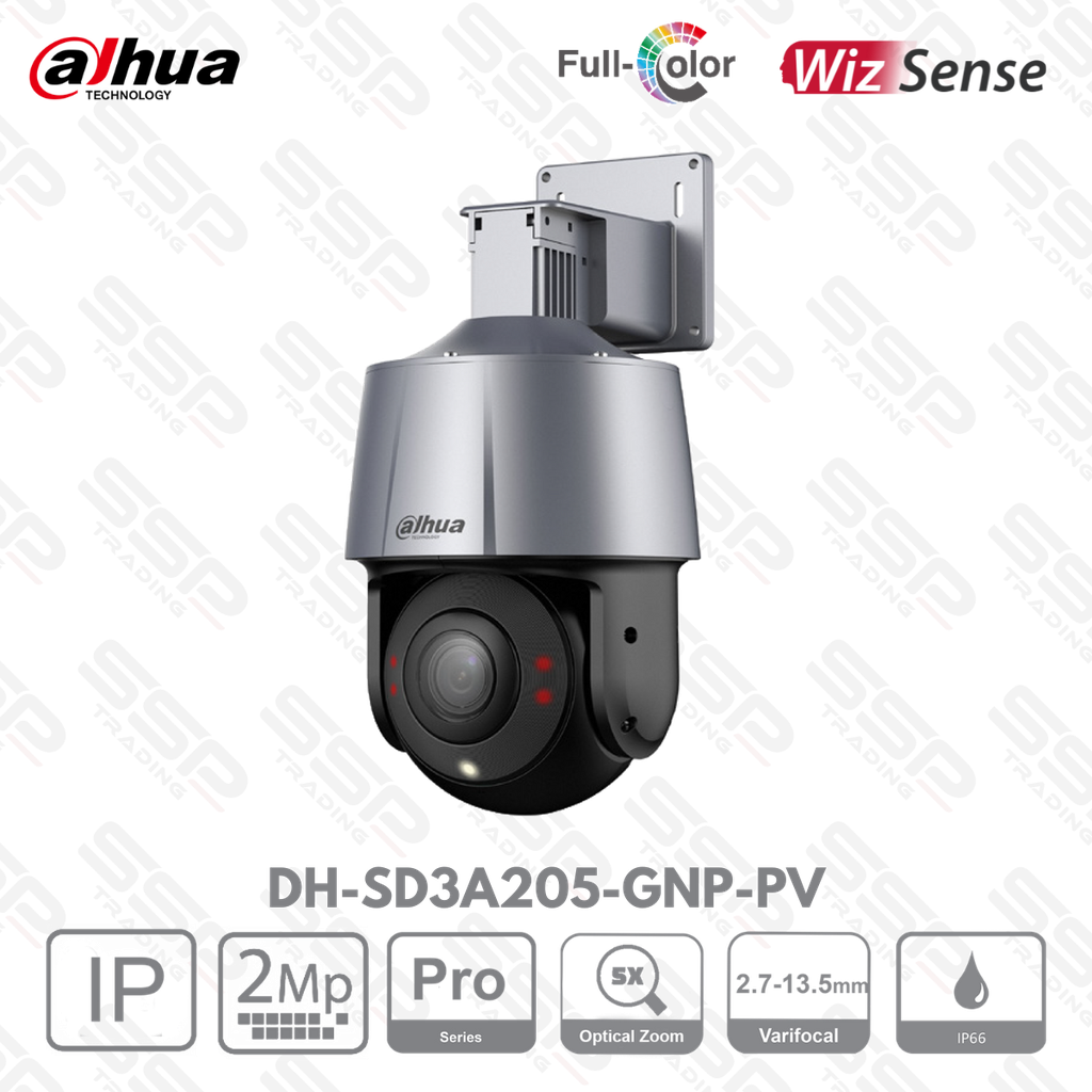 Camera IP PTZ, 2MP, X5 Zoom optique, ePoE, IR:30m, Périmétre protéction, IA WizSense