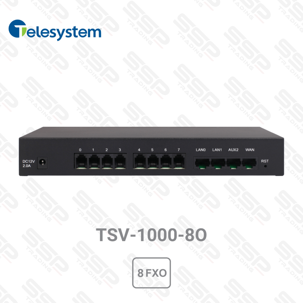 Passerelle VoIP SIP Analogique 8 ports FXO, 1 port 10/100 Mbps