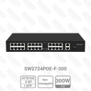 Switch 24 Ports FastEthernet, Hi-PoE 300W, 2 Ports Gigabit + 1 Gigabit SFP, Non Manageable