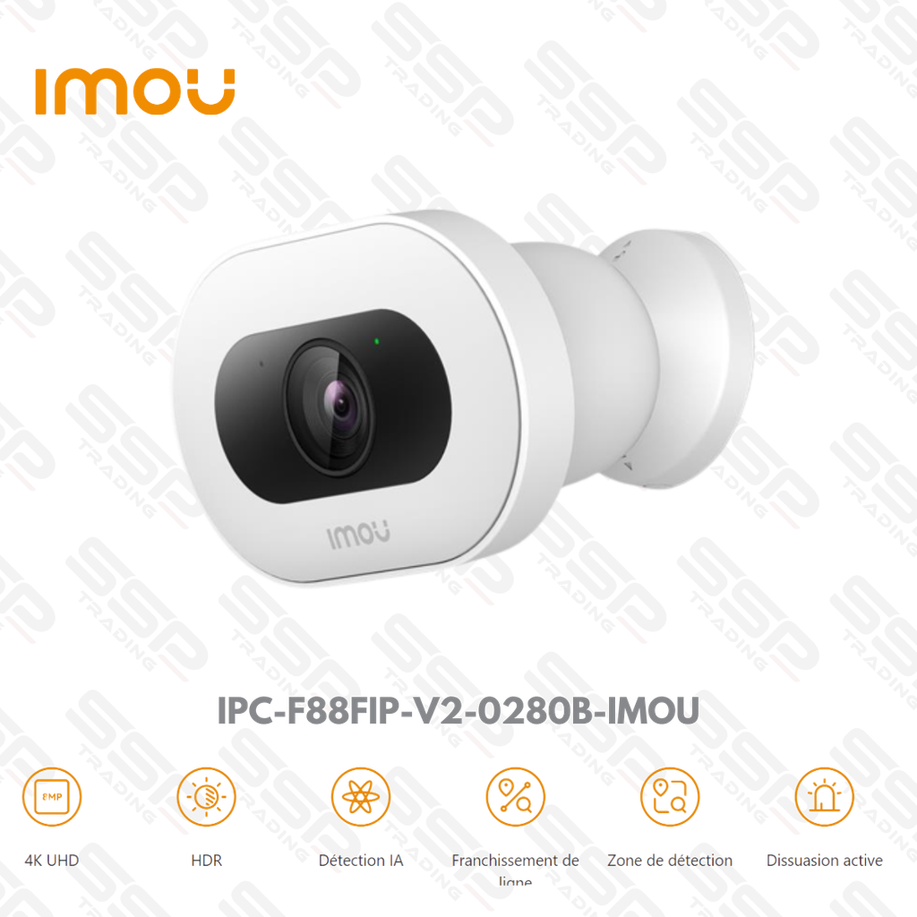 IMOU Camera, Wi-Fi Knight 4K UHD Camera 8MP, Objectif 2.8mm (107°) fixed lens, IR:30m, IP66