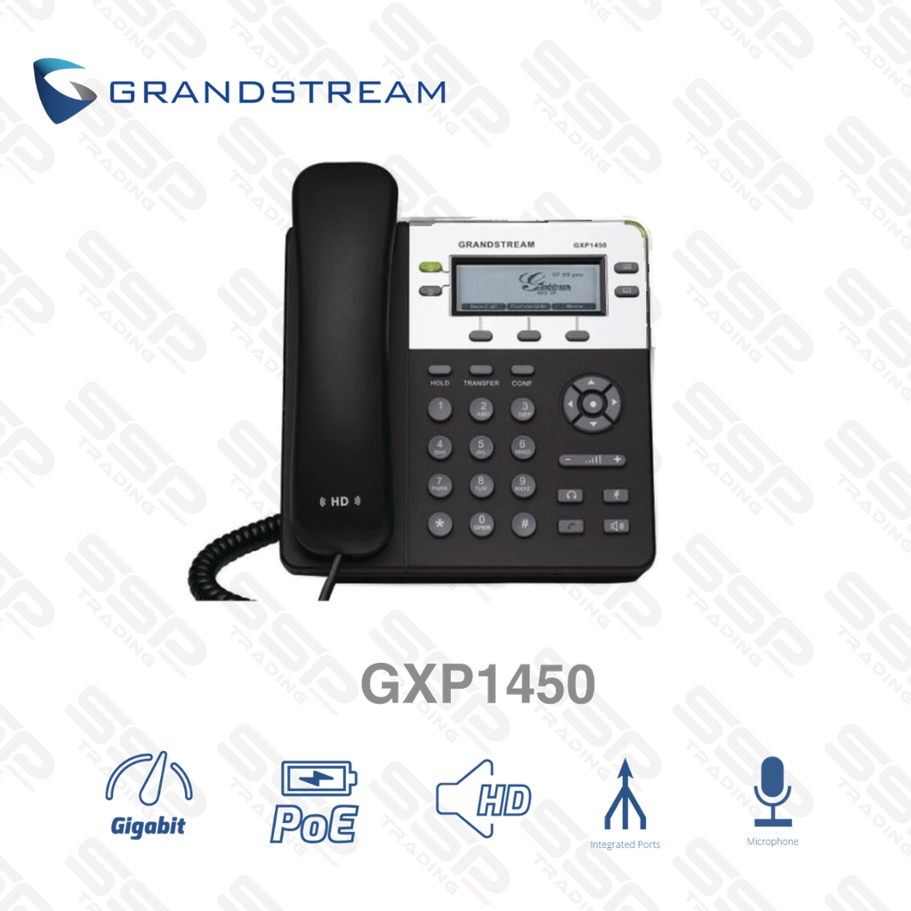 IP PHONE - Écran 2.8" LCD, 2xSIP ,HD Voice, 2xRJ45, PoE,  3 Touches programmables (Refurbished)