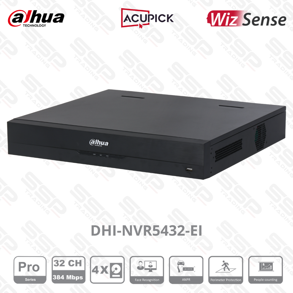 NVR PRO AI AcuPick Wizsense, 32 canaux, up to 32MP, Max 384Mbit/s, 4 HDDs, Smart H265+, HDMIx2