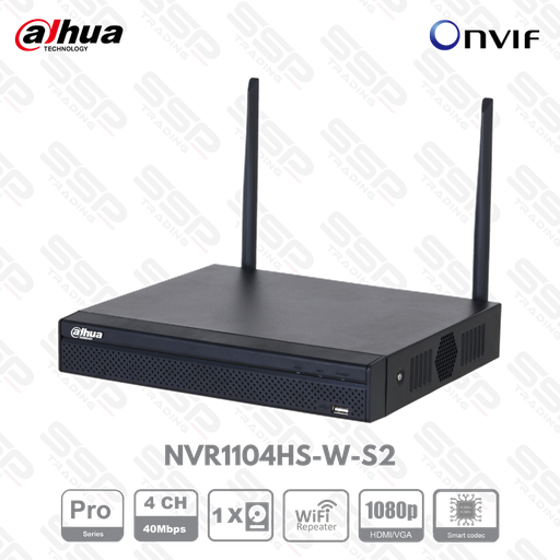 [NVR1104HS-W-S2] NVR Wi-Fi 4 Channel Compact 1U 1HDD