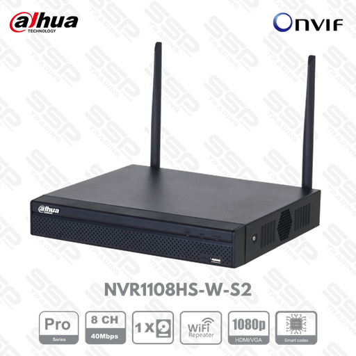 [NVR1108HS-W-S2] NVR Wi-Fi 8 Channel Compact 1U 1HDD