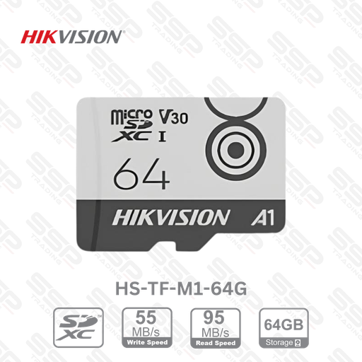 [HS-TF-M1-64G] Carte MicroSDXC/64GB/TLC/C10, u1, v30; Up To 95mb/s Read Speed, 55mb/s Write Speed