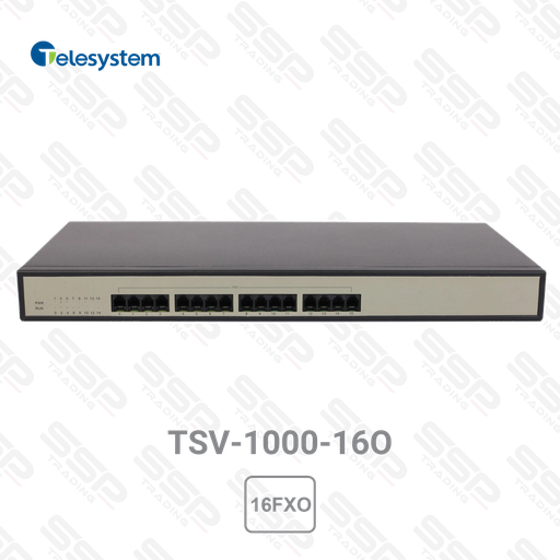 [TSV-1000-16O] Passerelle VoIP SIP Analogique 16 ports FXO, 1 port 10/100 Mbps