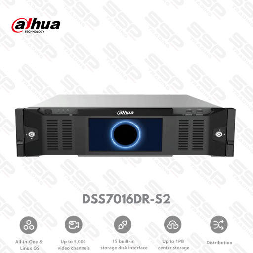 [DSS7016DR-S2] Serveur du système de gestion vidéo DSS, jusqu'a 5000 chaine, jusqu'a 200TB, 600Mbps *