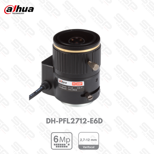 [DH-PFL2712-E6D] Objectif à focale variable 6MP 1/2,7" 2,7-12 mm