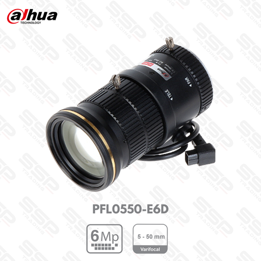 [DH-PFL0550-E6D] Objectif à focale variable 6 MP 1/2,7" 5-50 mm