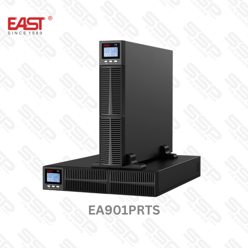 [EA901PRTS] Onduleur EAST UPS, EA901PRTS, 1000VA/900W/On Line Double Conversion, Rackeable, Afficheur LCD, 04 Sortie C13