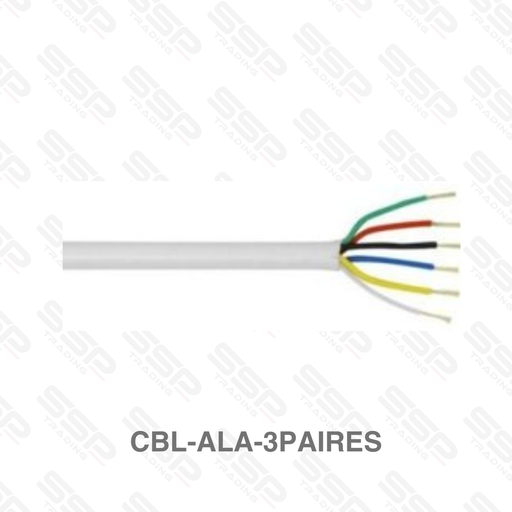 [CBL-ALA-3PAIRES] Cable Alarme 3 paires 6 x 0.22 - 100m